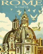 Rome Travel Poster Paint By Numbers