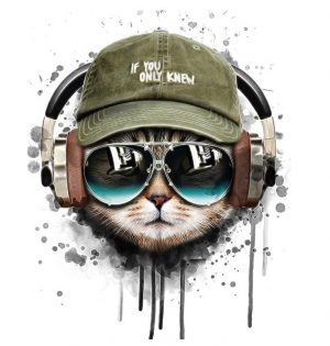 Cat Listening To Music Paint By Numbers