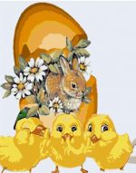 Chicks And Rabbit Paint By Numbers