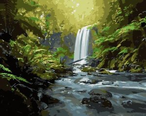 Jungle Waterfall Paint By Numbers