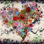 Abstract Floral Heart Paint By Numbers