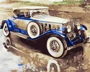 Antique Blue Car Paint By Numbers