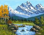 Everest Mountain Landscape Paint By Numbers