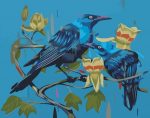 Blue Crow Birds Paint By Numbers
