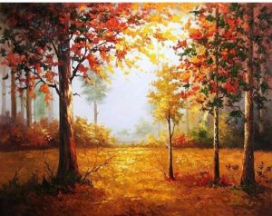 Autumn Trees Forest Paint By Numbers