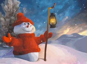 Christmas Snowman Paint By Numbers