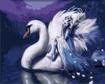 White Fairy Swan Paint By Numbers