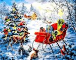 Christmas Sleigh Gifts Paint By Numbers