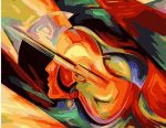 Abstract guitar paint by numbers