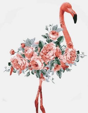 Floral Flamingo Paint By numbers
