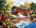 Cottage By River Paint By Numbers
