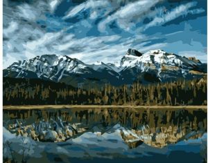 Alberta Snowy Mountains Paint By Numbers