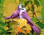 Purple Birds Paint By Numbers
