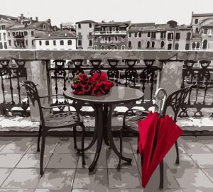 Red Roses Bouquet On Table Paint By Numbers