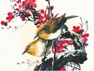 Sparrows On Branch Paint By Numbers