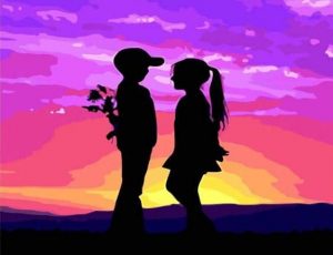 Couple Silhouette Paint By Numbers