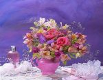 Flowers In Pink Vase Paint By Numbers
