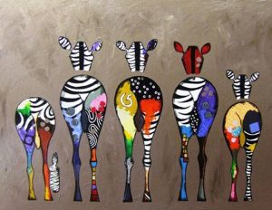 Zebra Family Paint By Numbers