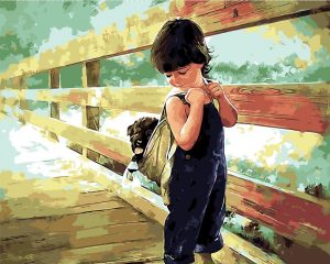 Boy And Puppy Paint By Numbers