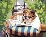 Dog Reading Book Paint By Numbers