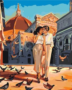 Romantic Couple In Florence Paint By Numbers