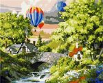 Balloons Over Village Paint By Numbers