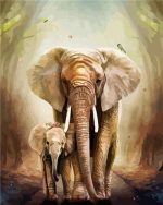 Elephant Motherhood Paint By Numbers