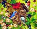 Spring Birdhouse Paint By Numbers