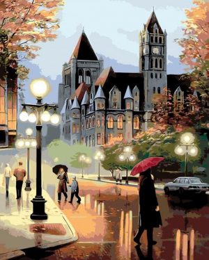 Rainy Night In Bruges Paint By Numbers