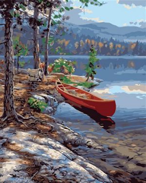 Riverside Canoe Paint By Numbers