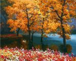 Autumn Trees On Lake Paint By Numbers