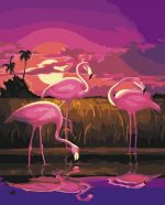 Pink Flamingo Birds Paint By Numbers