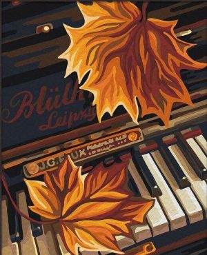 Leaves On Piano Paint By Numbers
