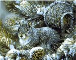 Winter Squirrel Paint By Numbers