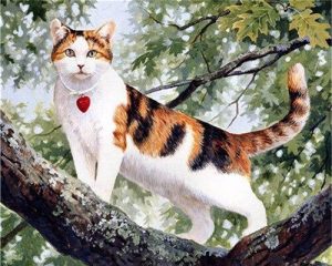 Cat On A Tree Paint By Numbers