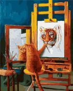 Cat Painting Tiger Paint By Numbers