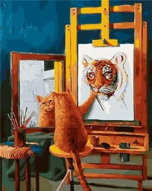 Cat Painting Tiger Paint By Numbers
