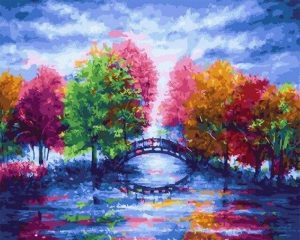 Colorful Trees Paint By Numbers