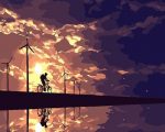 Cycling At Sunset Paint By Numbers