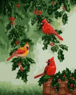 Red Cardinals Birds Paint By Numbers