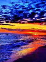 Sunset Over Beach Paint By Numbers