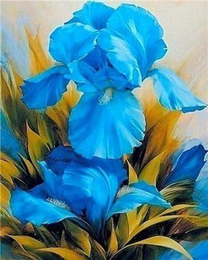 Blue Irises Paint By Numbers