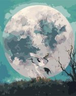 Moon And Cranes Paint By Numbers