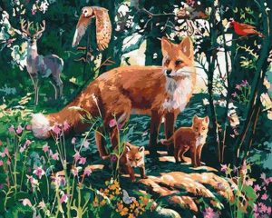Jungle Foxes Paint By Numbers