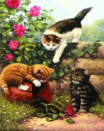 Cats In Garden Paint By Numbers