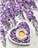 Coffee Cup And Lavenders Paint By Numbers