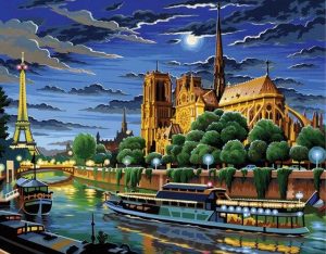 Paris Seine River Paint By Numbers