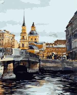 Barcelona River Cities Paint By Numbers