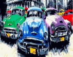 Antique Havana Cars Paint By Numbers