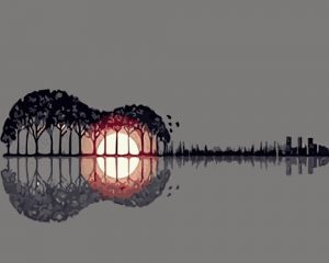 Guitar Reflection Paint By Numbers